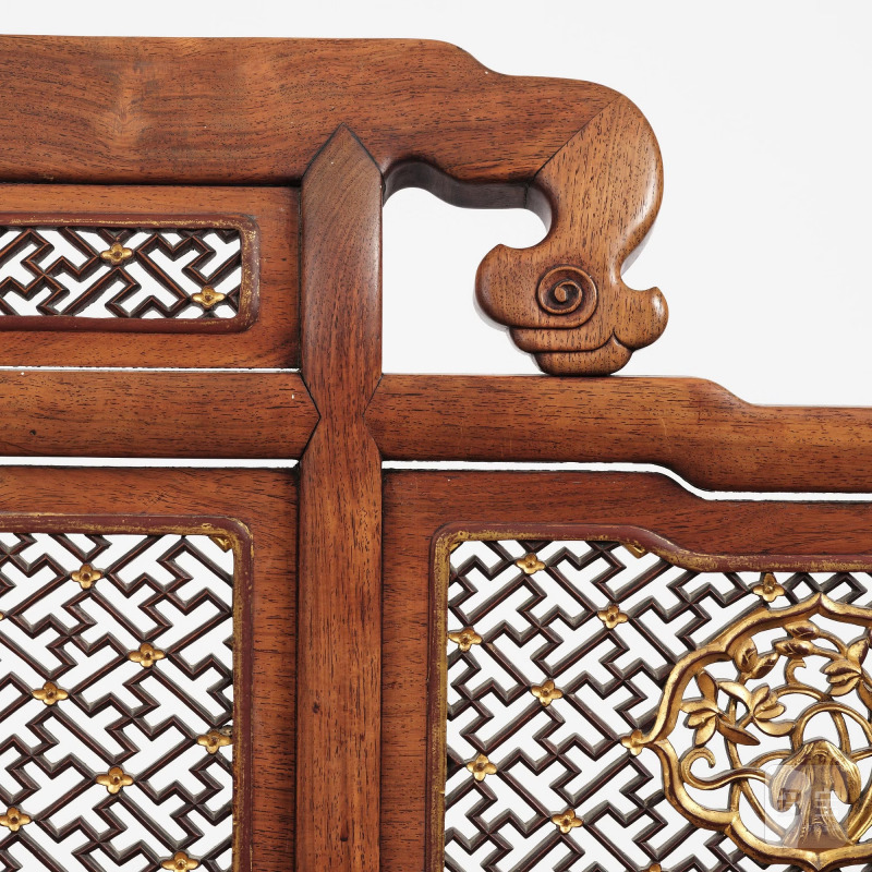 A Chinese hardwood throne chair/day bed, - 图30